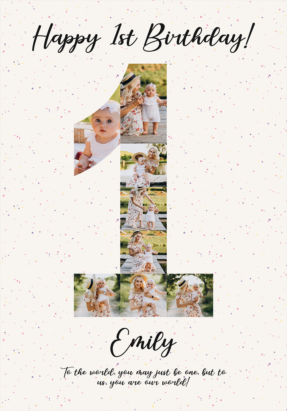 Happy 1st Birthday Personal Plakat