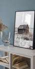 Sandhills Cabin in Snow Plakat - Posterbox.no