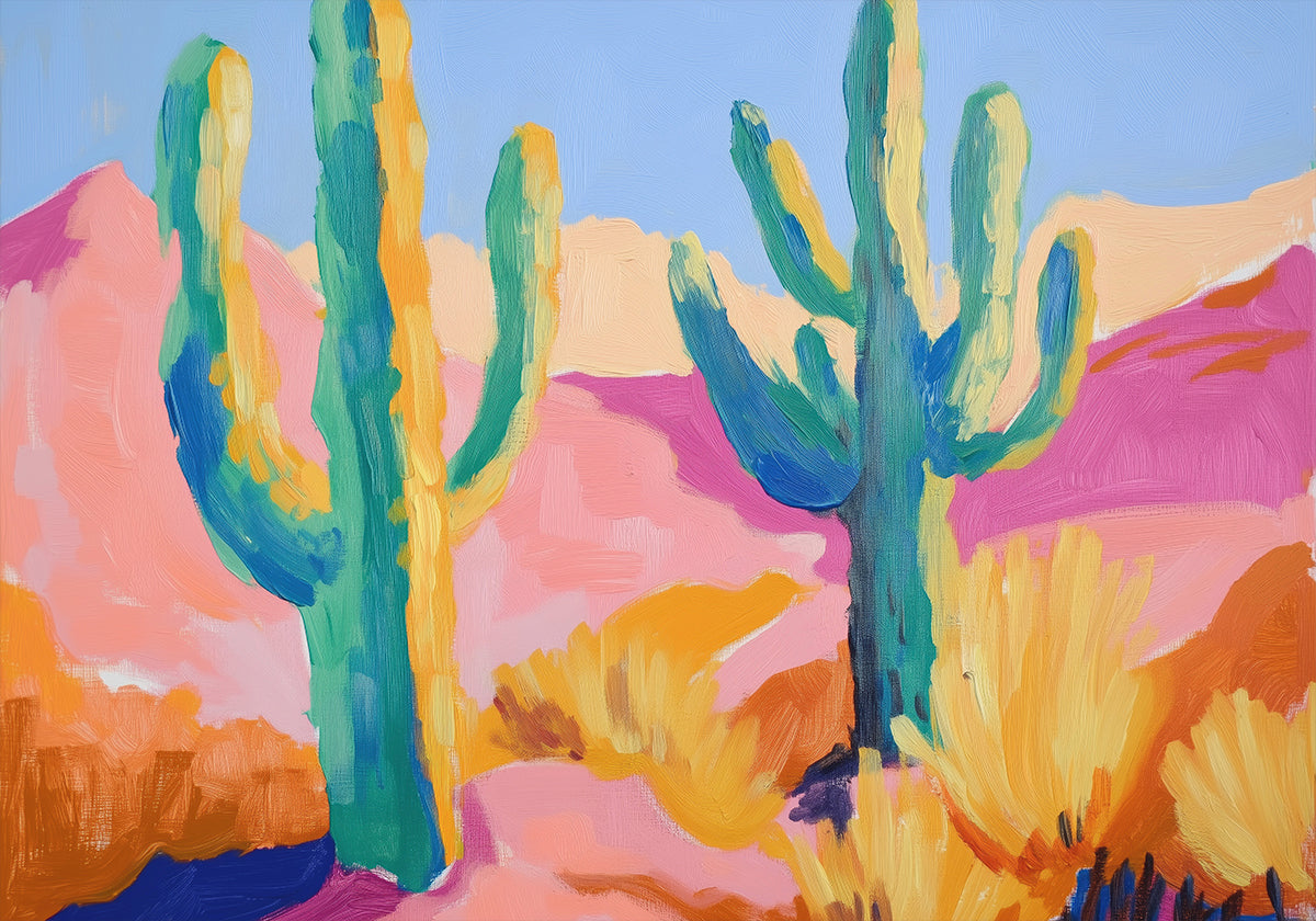 Colorful Cactus Plakat