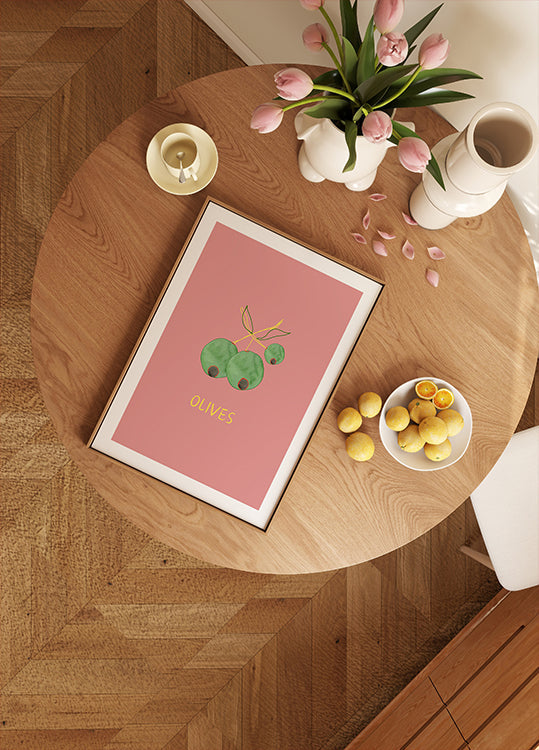 Olives in Pink Plakat