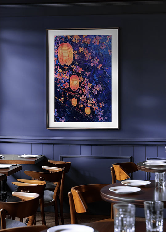 Lantern Blossom Night Plakat