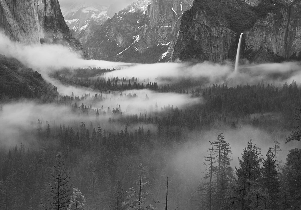 Fog Floating In Yosemite Valley Plakat