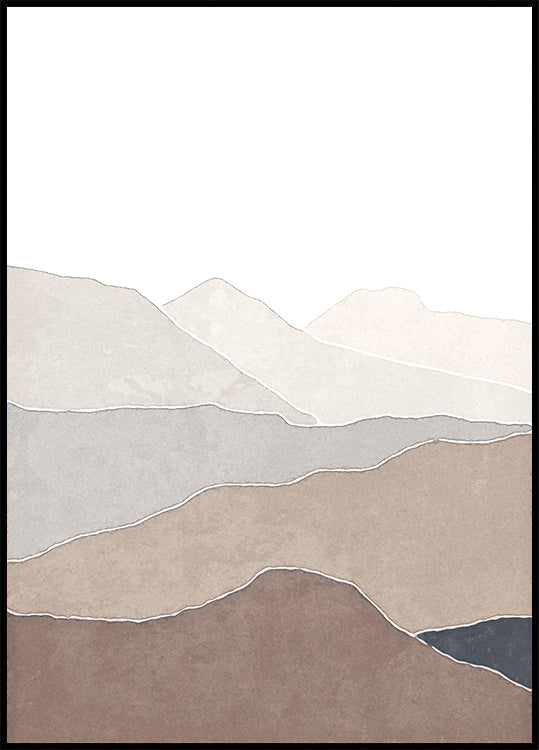 Mountain and lake Plakat