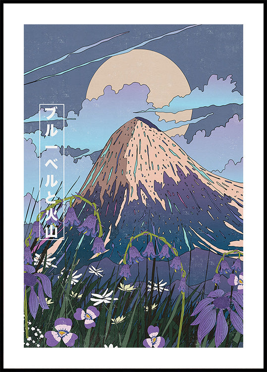 Bluebells and the Volcano Plakat