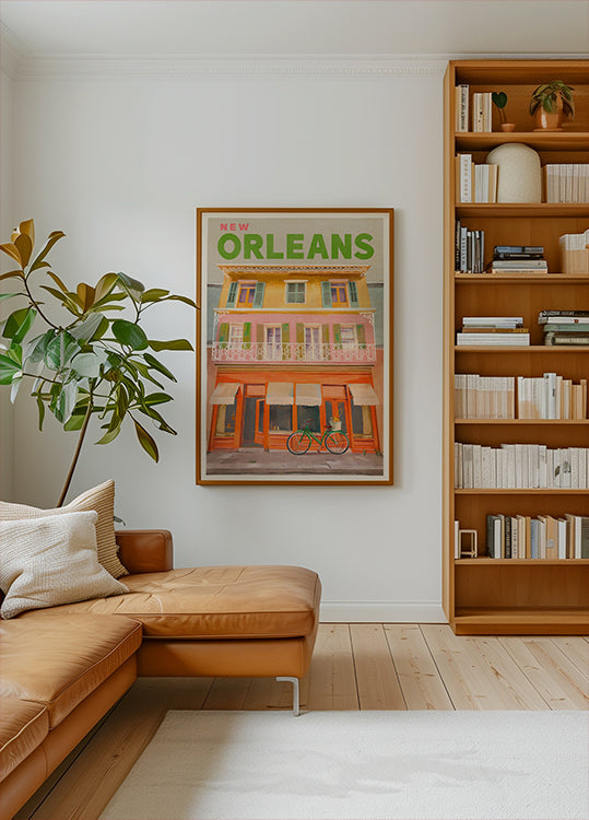New Orleans Louisiana Vintage Travel Plakat
