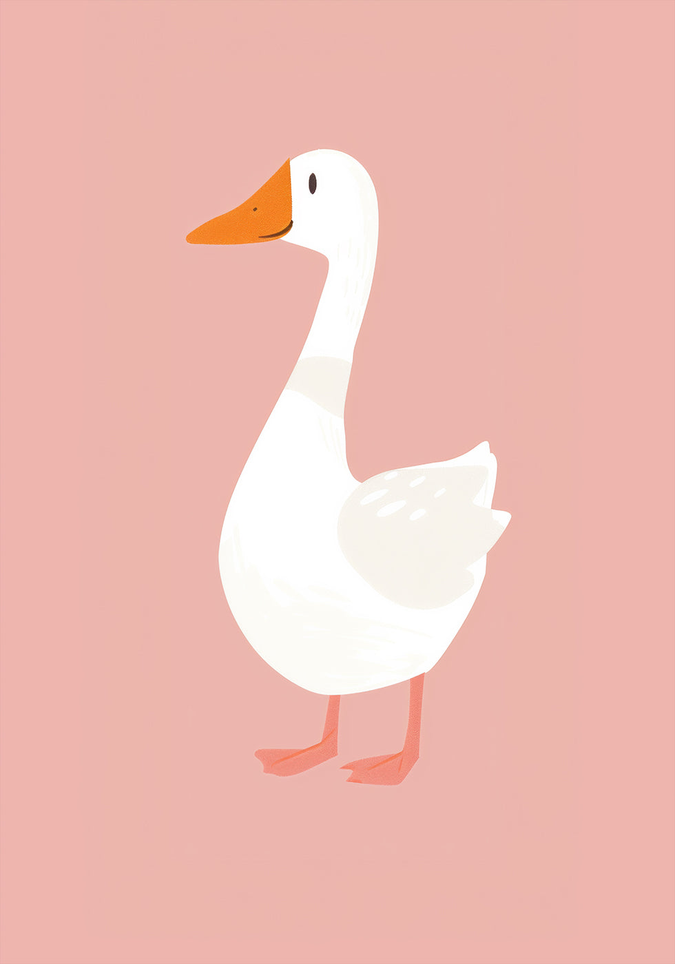 Goose On Pink Plakat