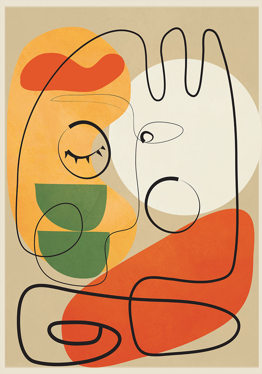 Very Abstract Colorful Portrait Plakat