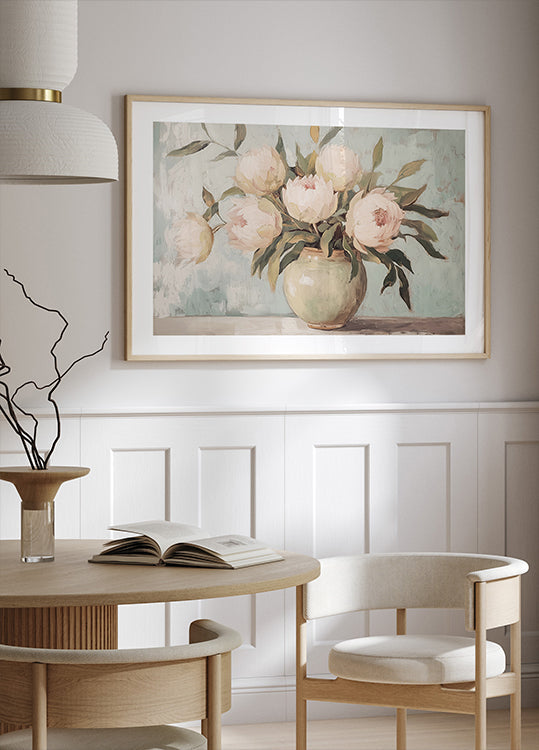 Peonies Flower Still Life Plakat