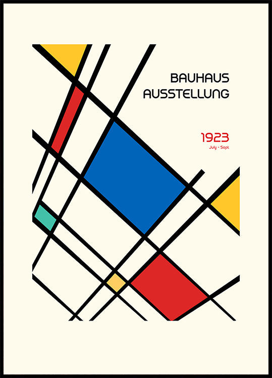 Bauhaus Geometric Design Retro Plakat