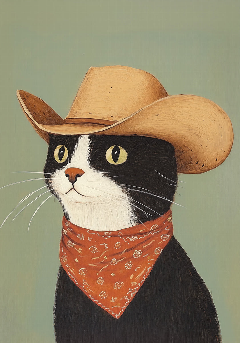 Cowboy Black Cat Plakat