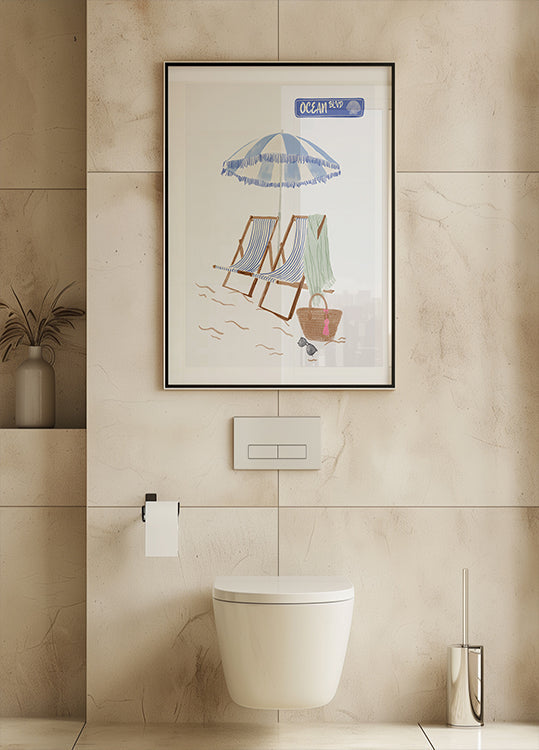 Beach chairs Plakat