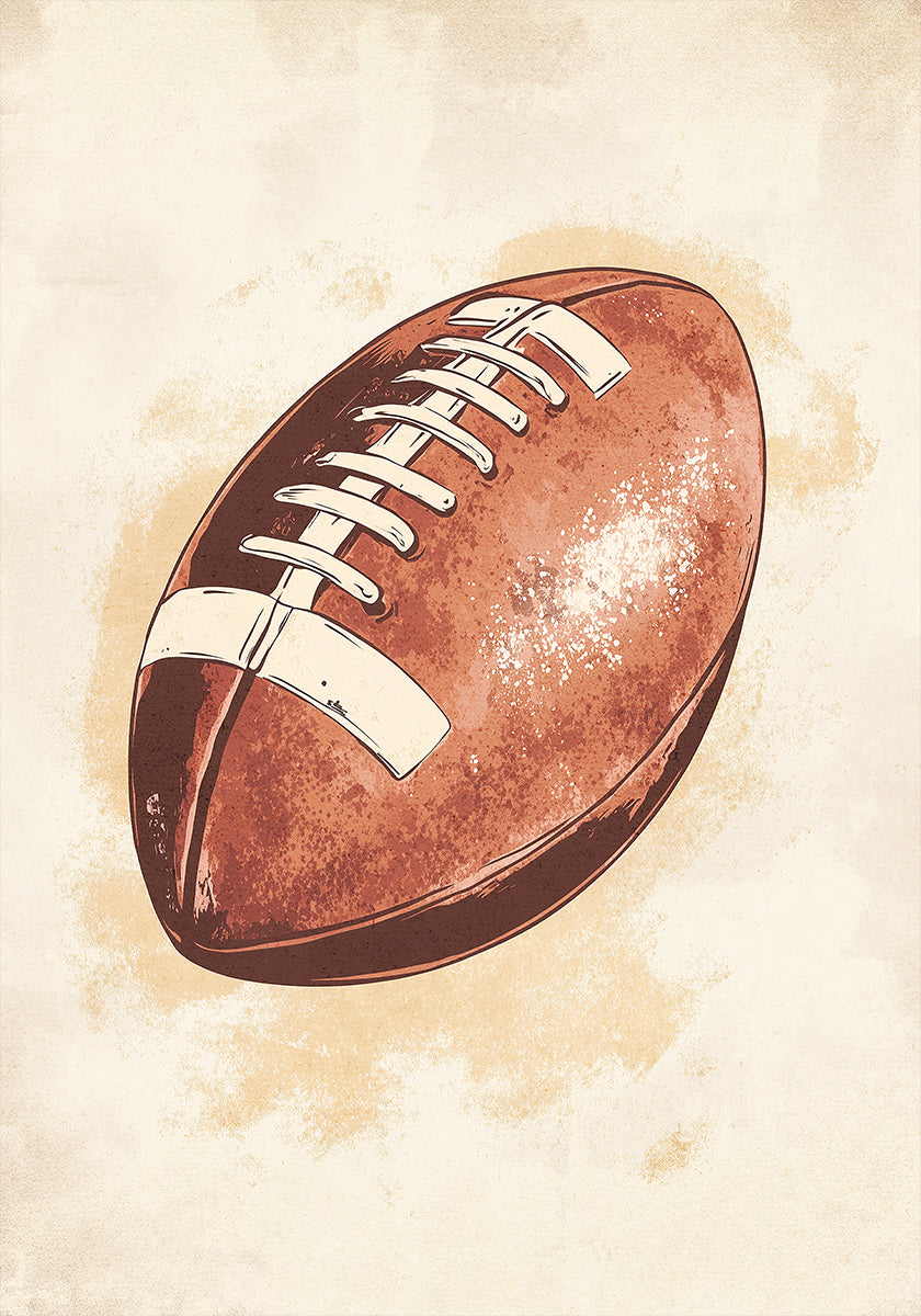 American Football Ball Plakat