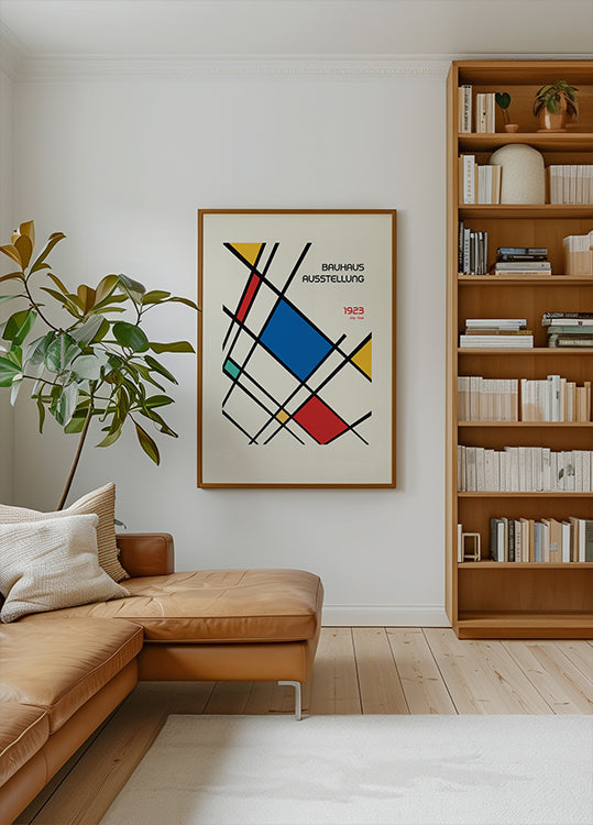 Bauhaus Geometric Design Retro Plakat