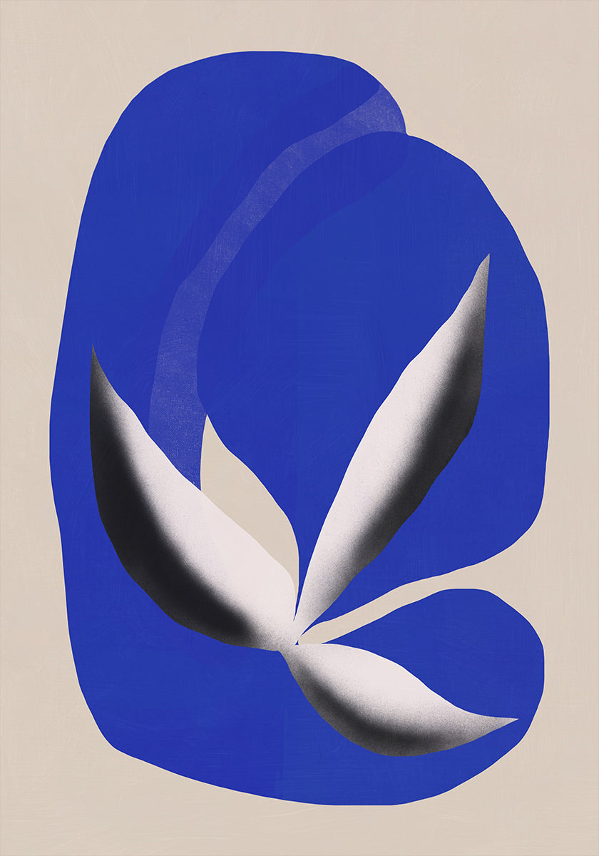 Liquid cobalt blue abstraction 02 Plakat