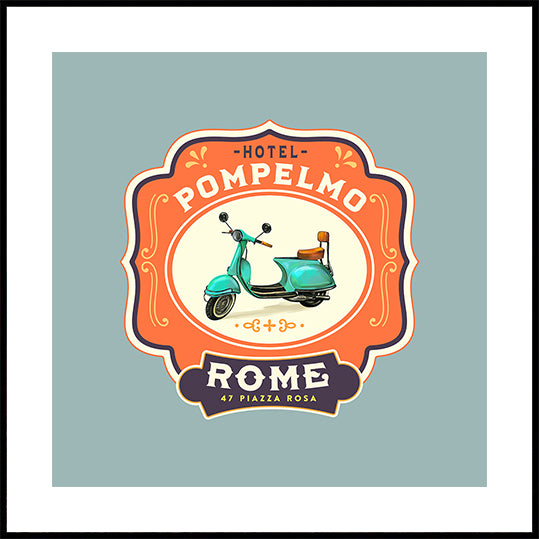 Hotel Pompelmo Rome Travel Plakat