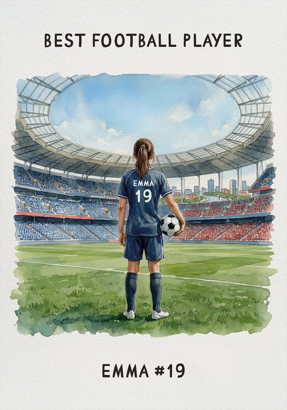 Youth football Girl Personal 2 Plakat