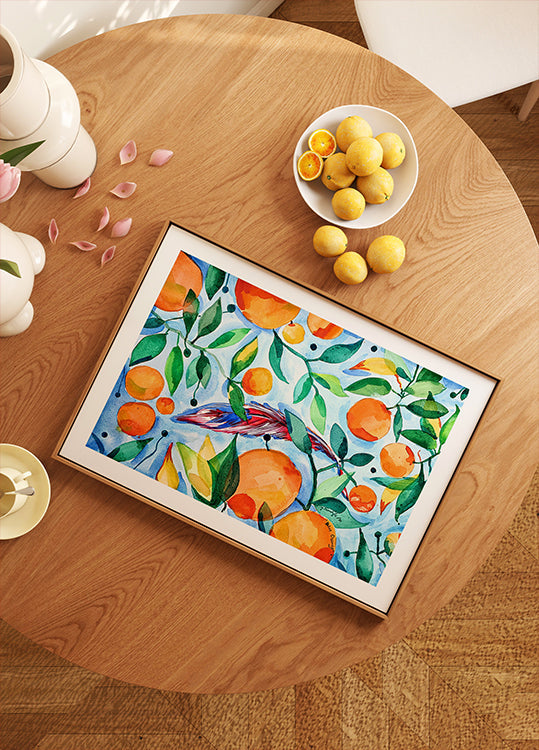 Orange Blue Plakat