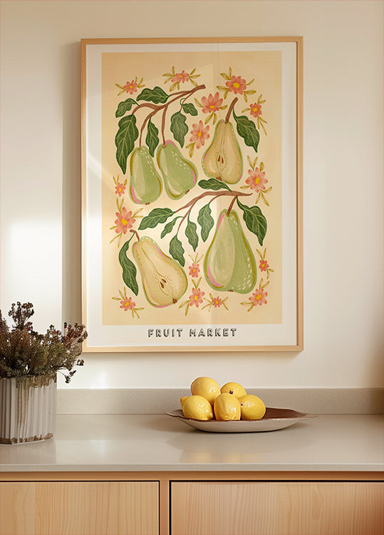 Pears and Petals Plakat