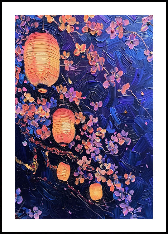 Lantern Blossom Night Plakat