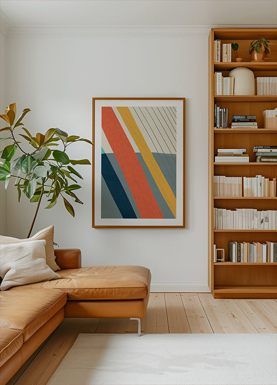 Bold Geometric Stripes Plakat