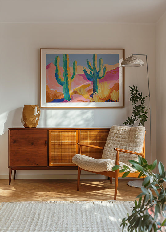 Colorful Cactus Plakat