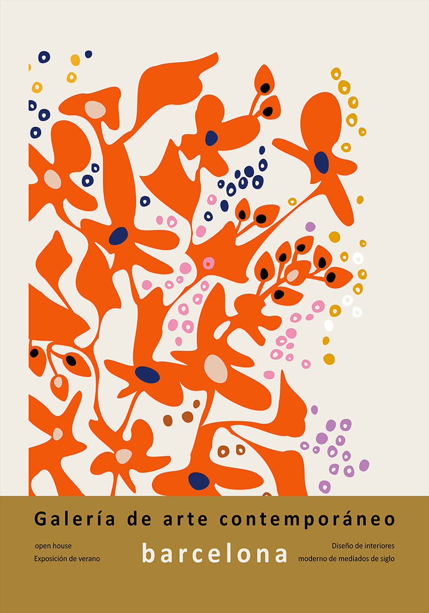 Contemporary art gallery Barcelona design and interior Plakat