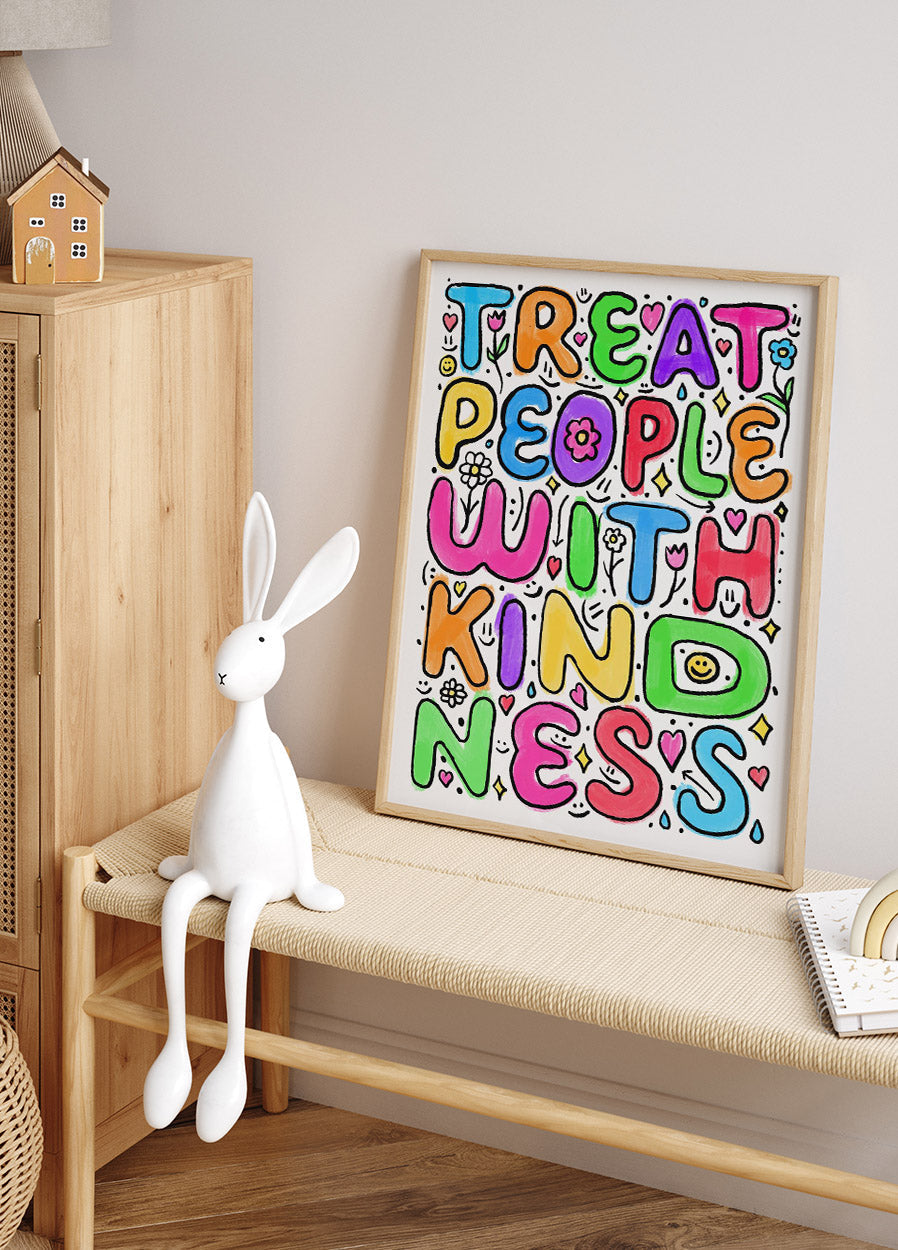 Treat People With Kindness Plakat - Posterbox.no