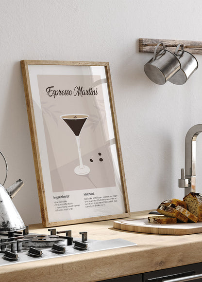 Espresso Martini Cocktail Plakat - Posterbox.no