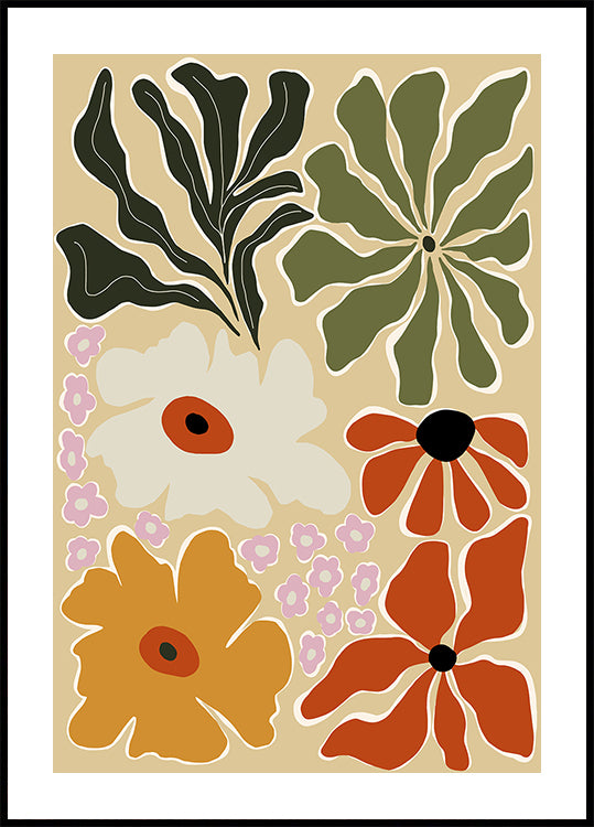Mid-century bouquet Plakat
