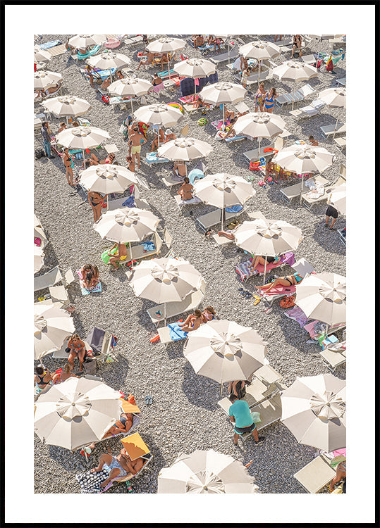 Amalfi Beach Umbrellas Plakat