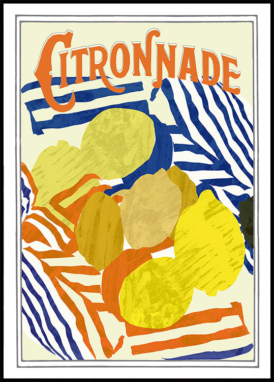 Citronnade Orange and Blue Plakat