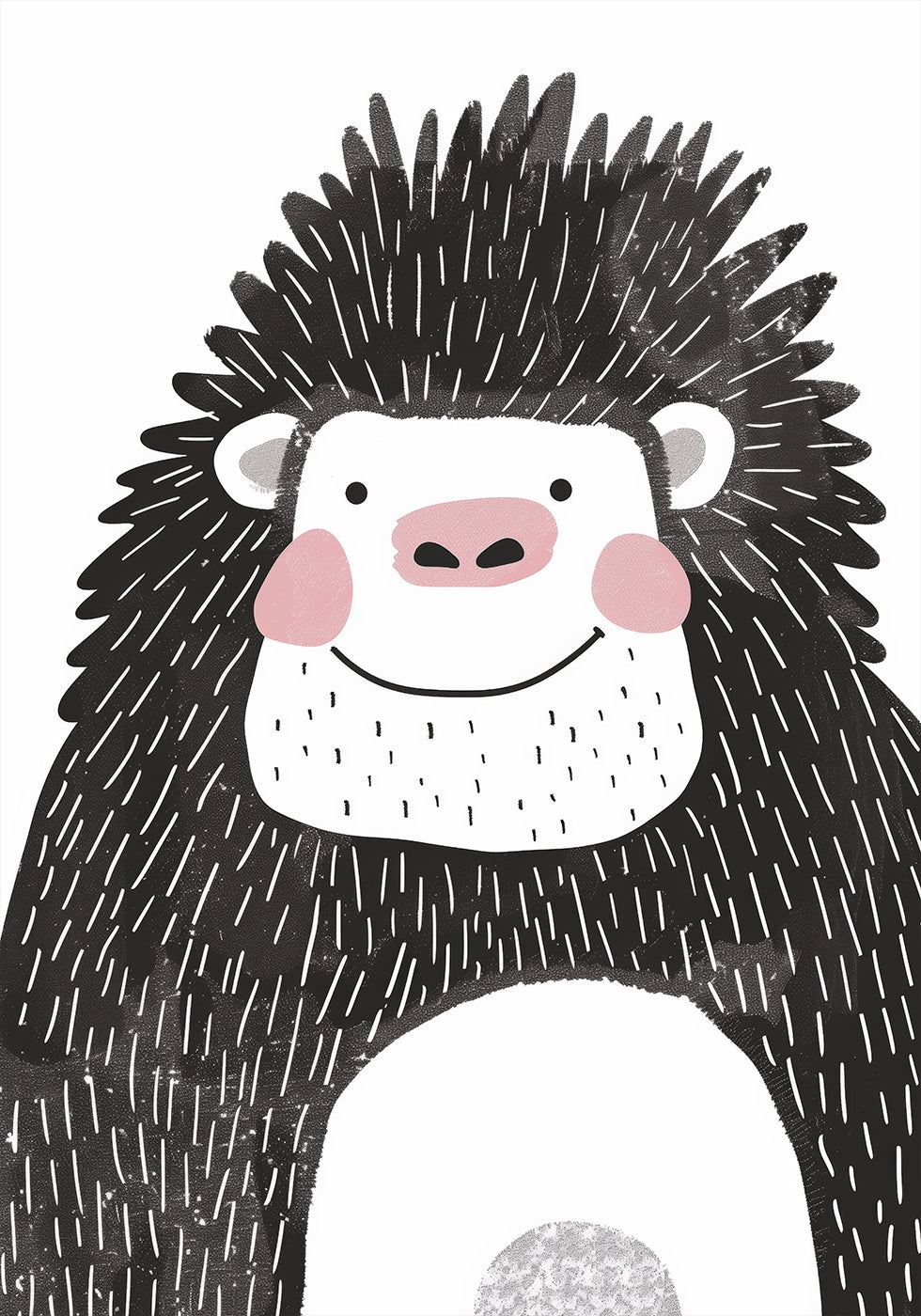 Smiling Gorilla Illustration Plakat