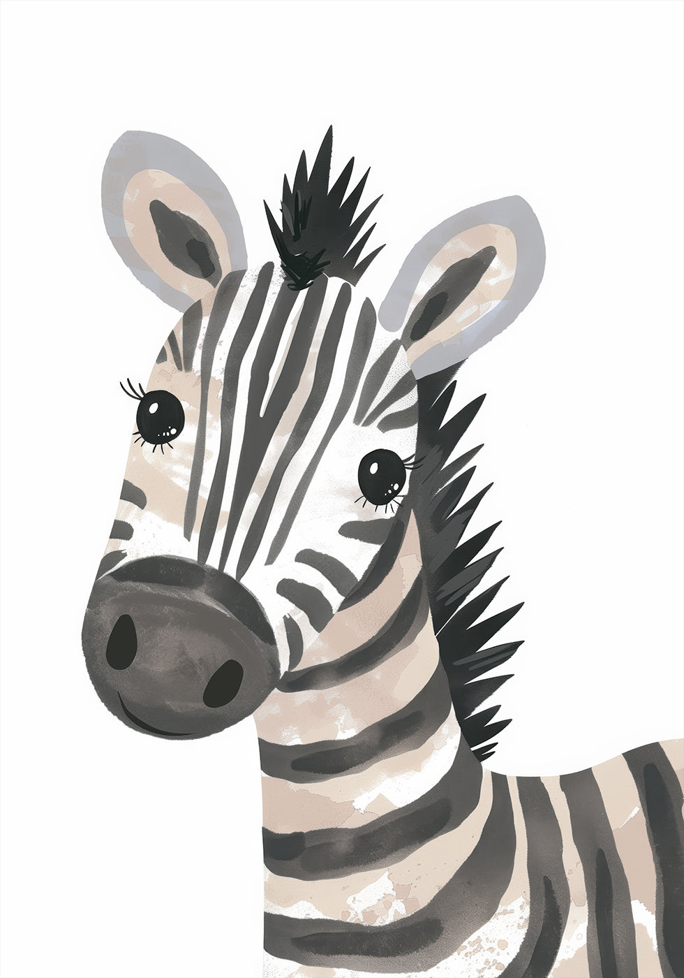 Sweet Zebra With Lashes Plakat