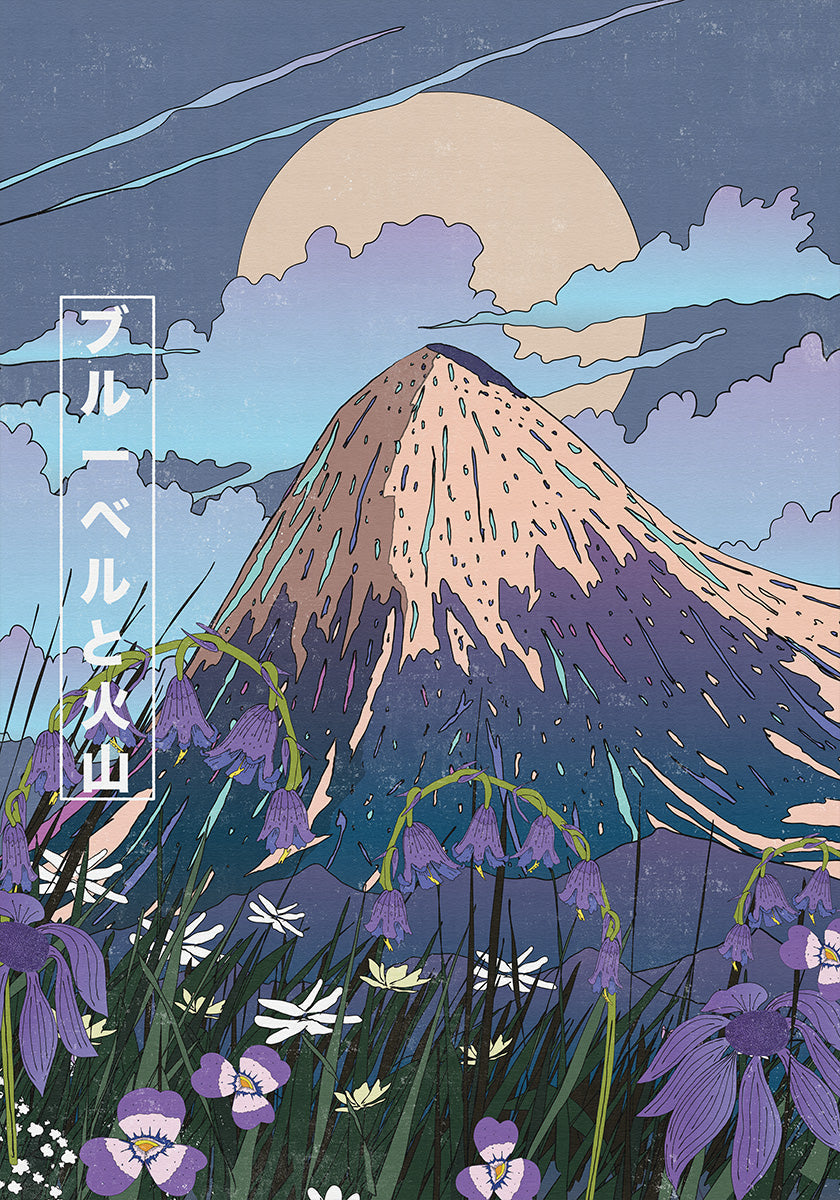 Bluebells and the Volcano Plakat