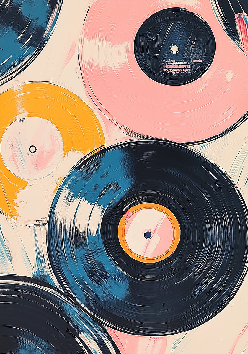 Retro Vinyl Records Plakat