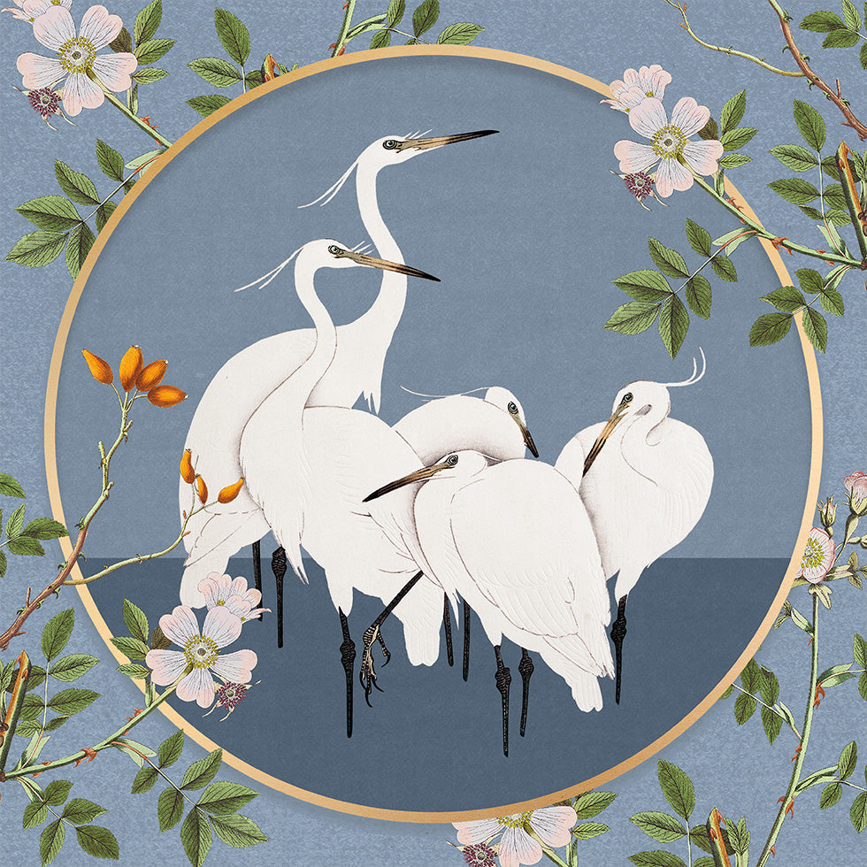 Graceful Egrets' Elegance Plakat
