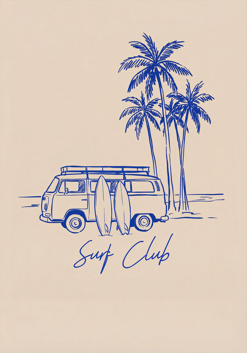 4 Freepik  Remove Surfboards Above the Van and Place Two Surf  19114 Topaz Plakat