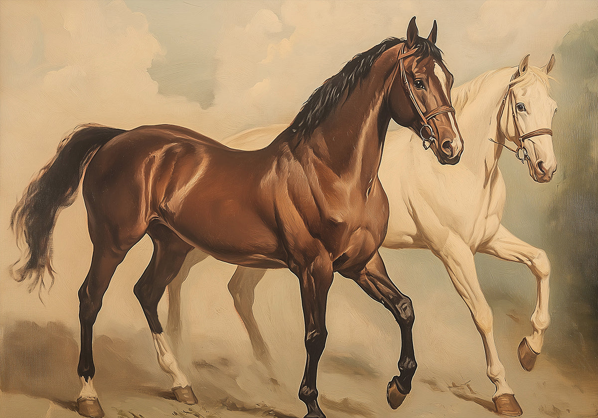 Duo Horses Galloping Plakat