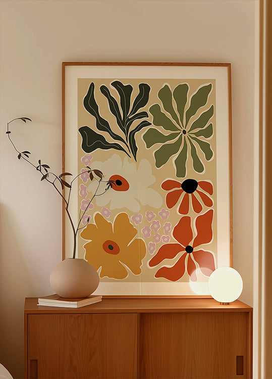 Mid-century bouquet Plakat