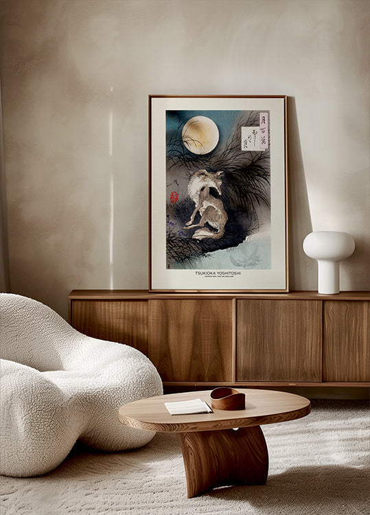 Japanese Wolf and the Moon (1892) Plakat