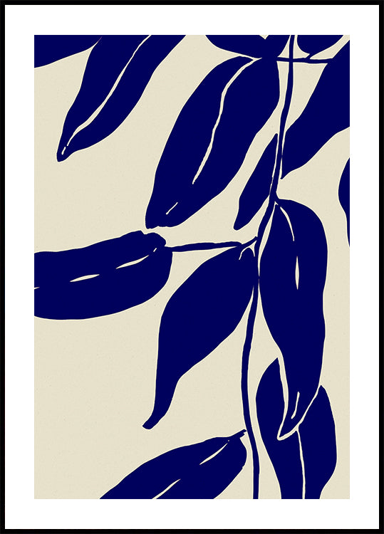 Indigo Leaves Dance Plakat
