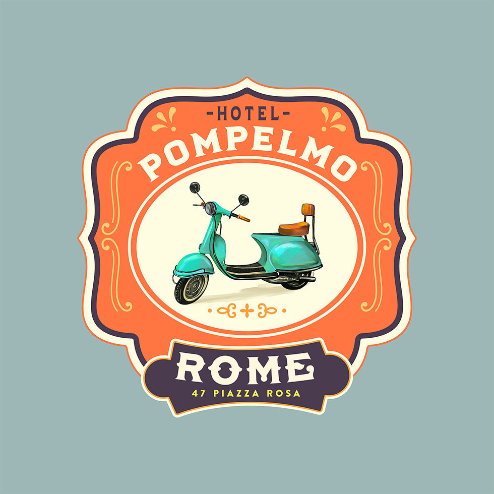 Hotel Pompelmo Rome Travel Plakat