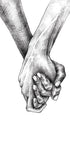 Holding Hands Illustration Plakat - Posterbox.no