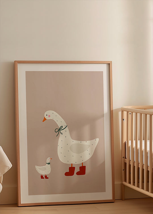 Goose and Gosling Plakat