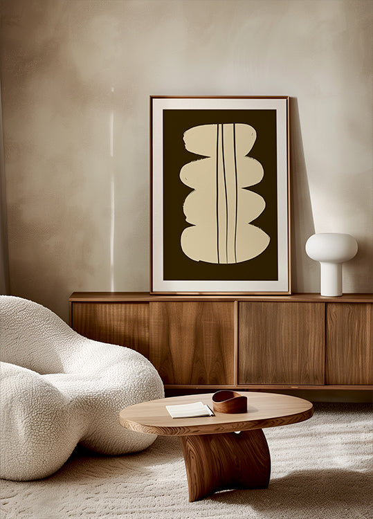 Curved Lines Harmony Plakat