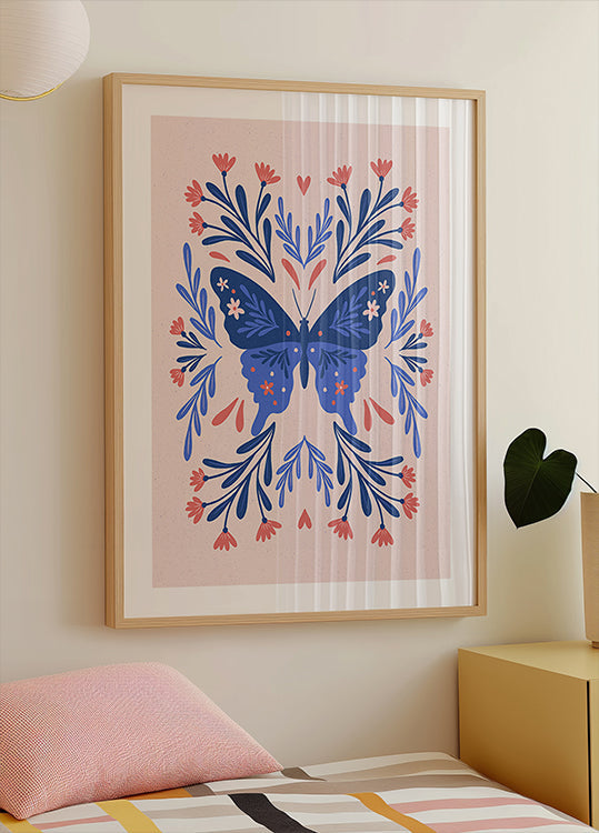 Folk Art Butterfly. Plakat