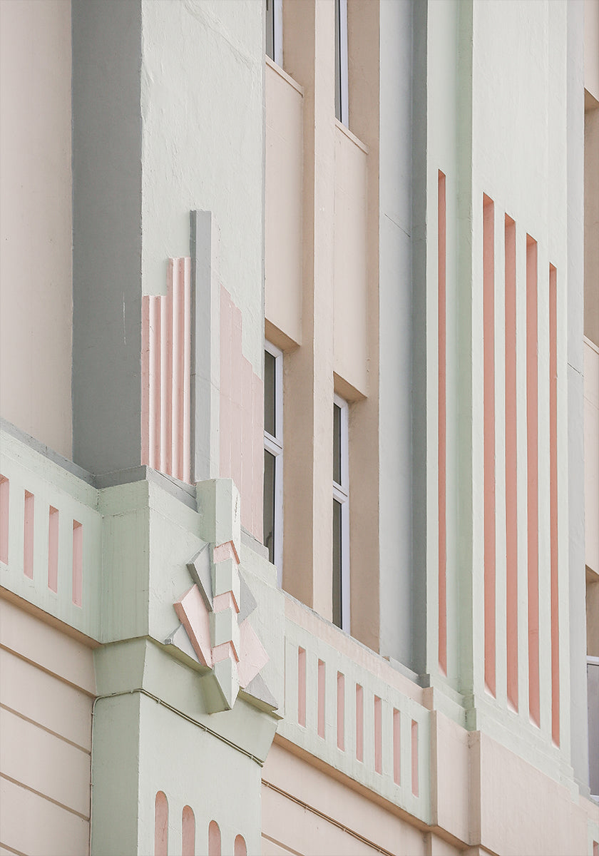 Pastel Facade Geometry Plakat