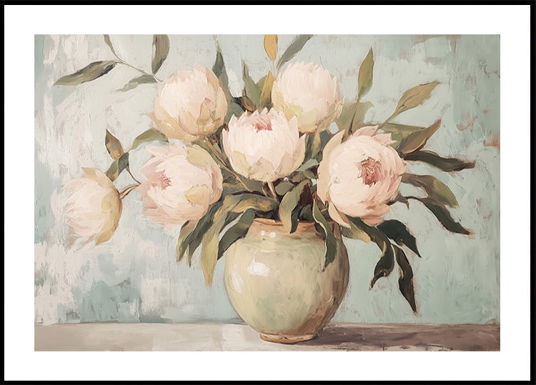 Peonies Flower Still Life Plakat