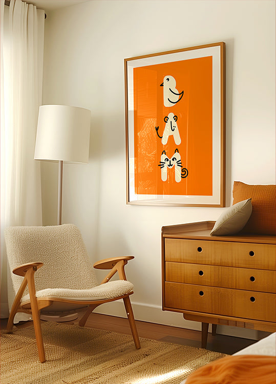 BAM kidult Illustration Orange red Plakat