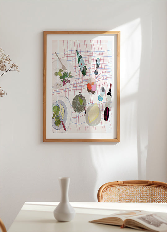 Food and Wine Picnic Plakat